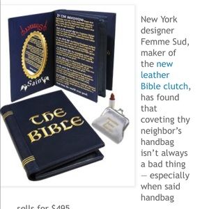 Femme sud designer bible handbag